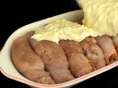 Куриные рулетики по-французски