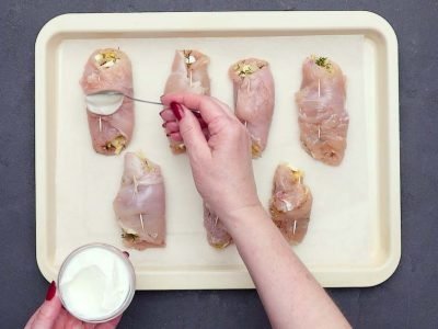 Куриные рулетики с начинкой