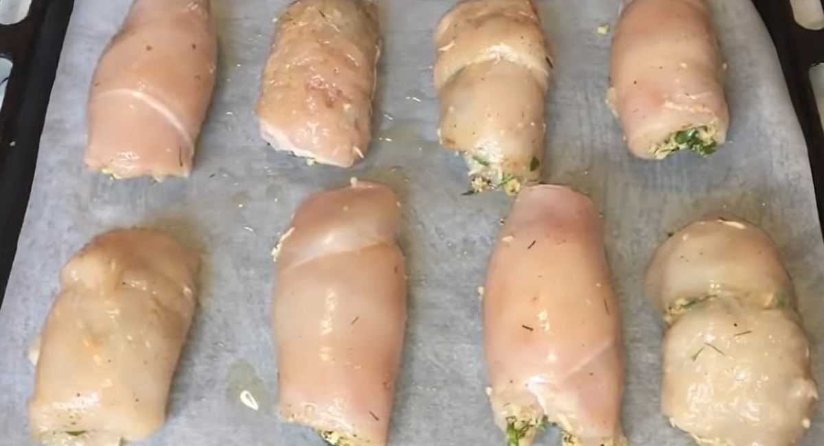  рулетики на противне