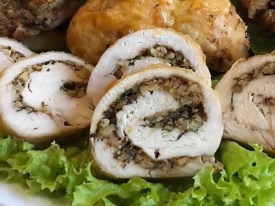 Куриные рулетики с орехами