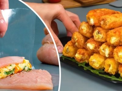 Куриные рулетики в кляре