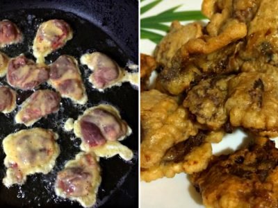 Куриные сердечки на сковороде