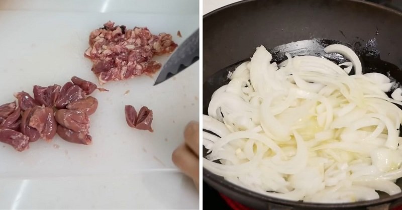 нарезка лука и сердец