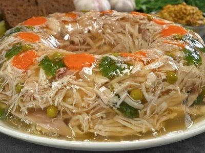 Куриный холодец без желатина