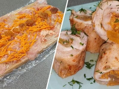 Куриный рулет с морковью по-корейски