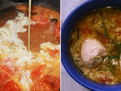 Куриный суп с помидорами