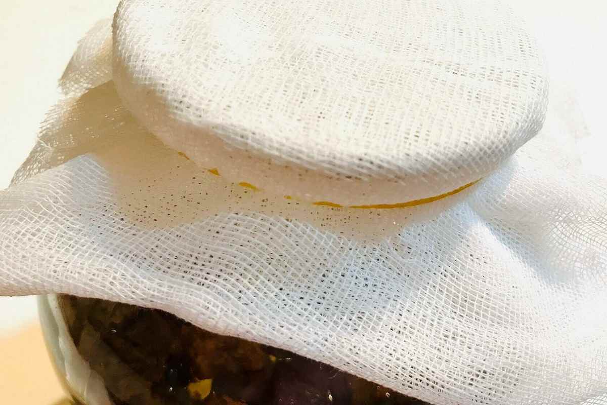 квас под марлей