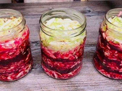 Квашеная капуста со свеклой