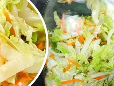 Квашеная пекинская капуста за одну ночь