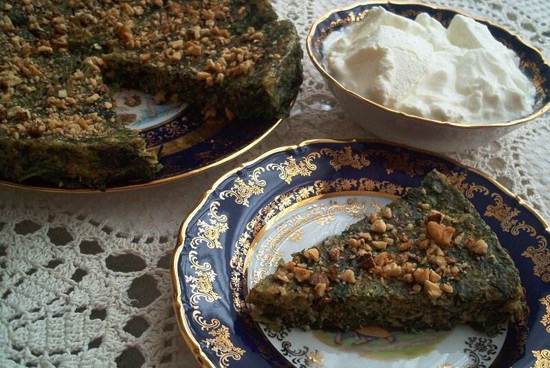 кюкю с зеленью