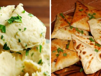 Лаваш с картофельным пюре