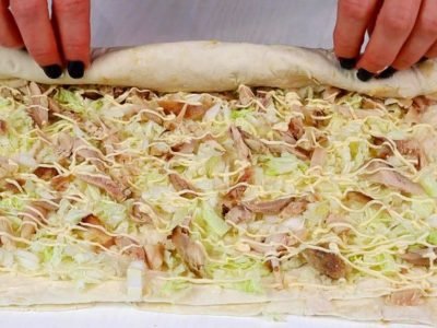 Лаваш с курицей и капустой