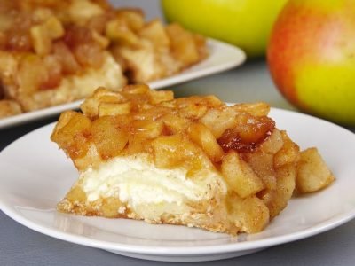 Лаваш с творогом и яблоками