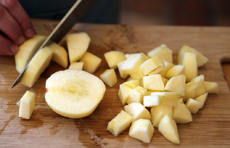 как нарезать яблоки