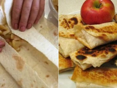 Лаваш с яблоками