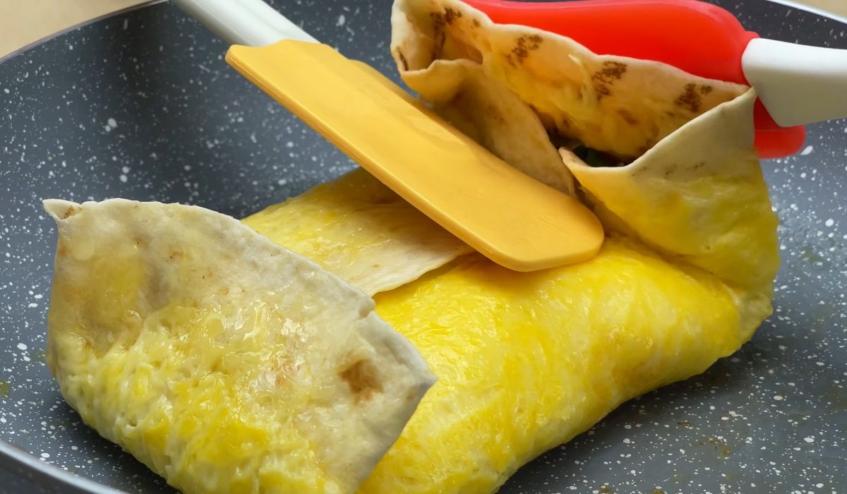 формирование конвертика из лаваша