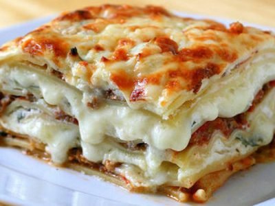 Лазанья с фаршем и грибами