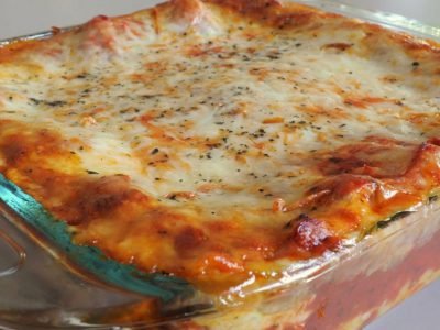 Лазанья с курицей и грибами