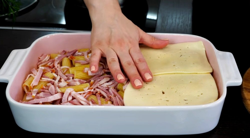 ленивая лазанья с ветчиной