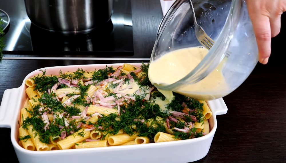 ленивая лазанья с ветчиной