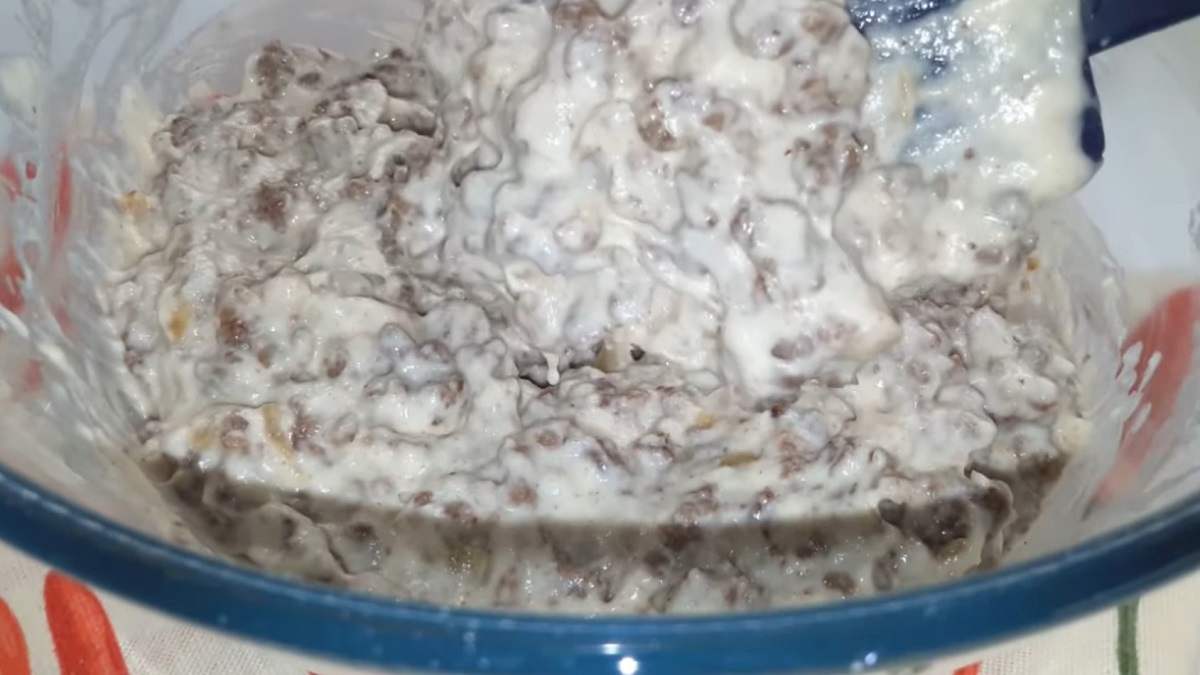 фарш с тестом