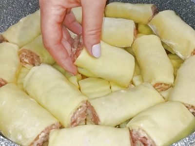 Ленивые манты с фаршем на сковороде