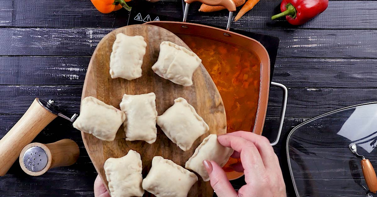 пельмени с мясом