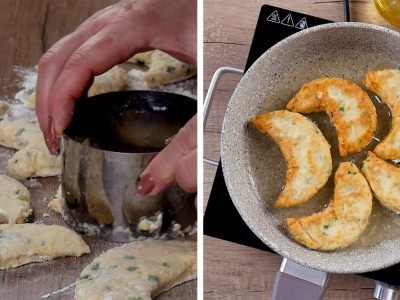 Ленивые пирожки с сыром и зеленью