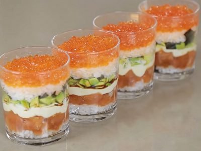 Ленивые суши в стакане