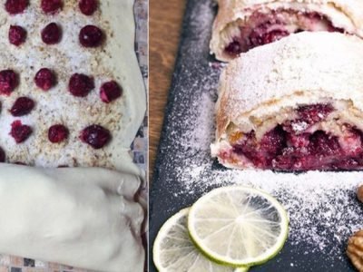 Ленивый штрудель с вишней