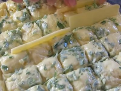 Лепешка с чесноком