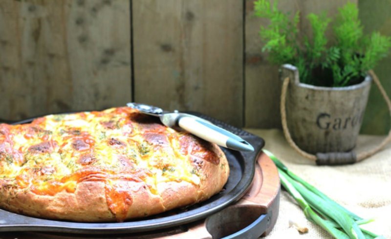 лепешка с зеленью