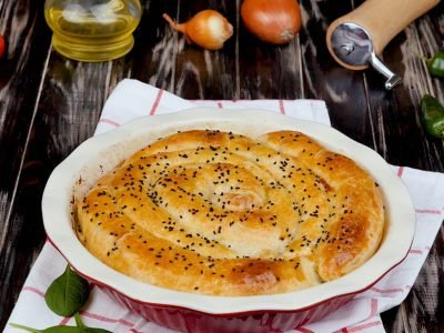 Лепешка борек со шпинатом и рикоттой