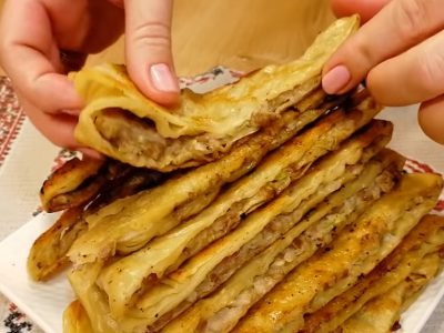 Лепешки с фаршем на сковороде