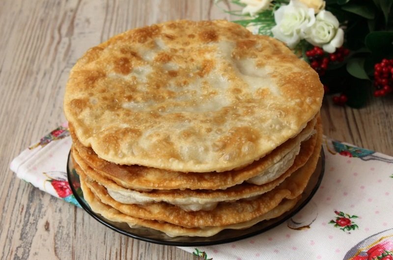 подача лепешек