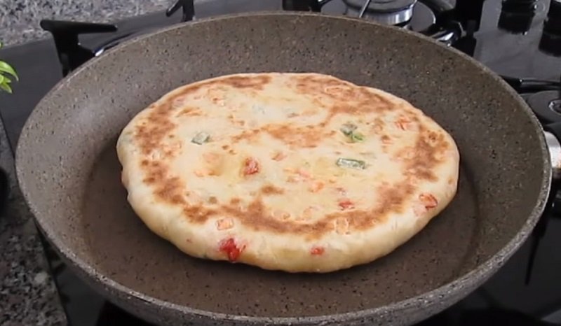 обжаривание лепешек