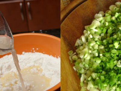 Лепешки с зеленым луком