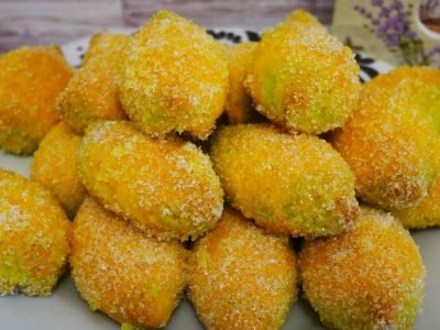 Лимонное печенье с орехами