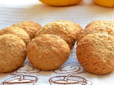 Лимонное печенье с овсянкой