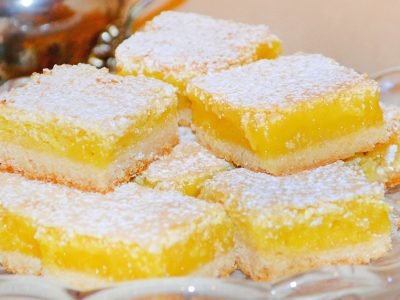 Лимонные пирожные с песочной основой