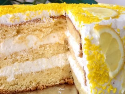 Лимонный бисквит с кремом