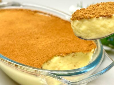 Воздушный лимонный пудинг на скорую руку