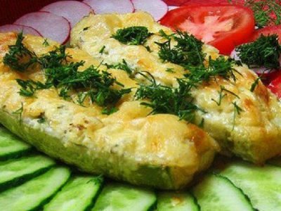 Лодочки из кабачков