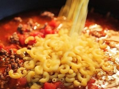 Макароны на сковороде