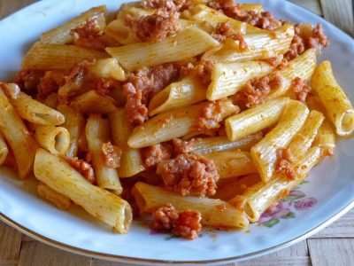 Макароны по-флотски с фаршем