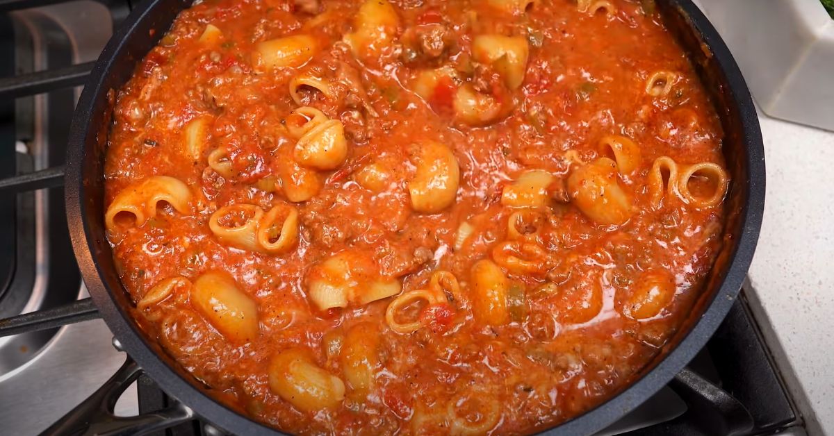 паста с мясным фаршем