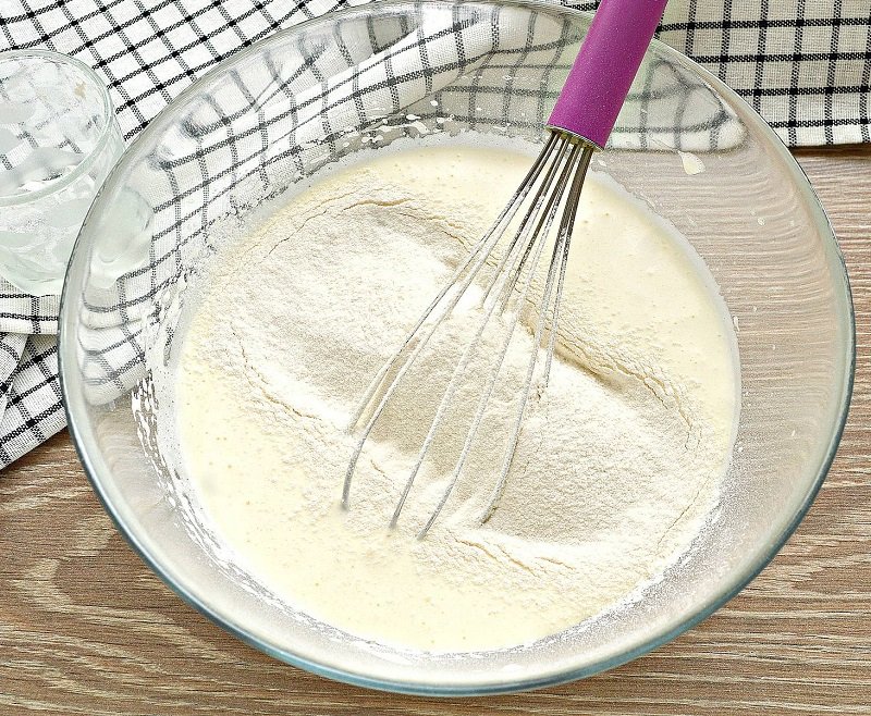 замес жидкого теста