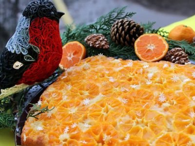Мандариновый пирог на сковороде: быстрый рецепт