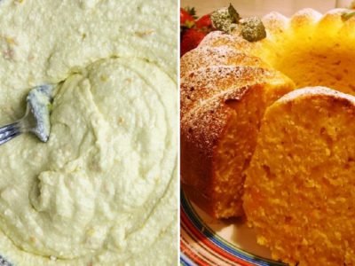 Манник на кефире с яблоками