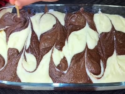 Воздушный манник на кефире «Зебра»